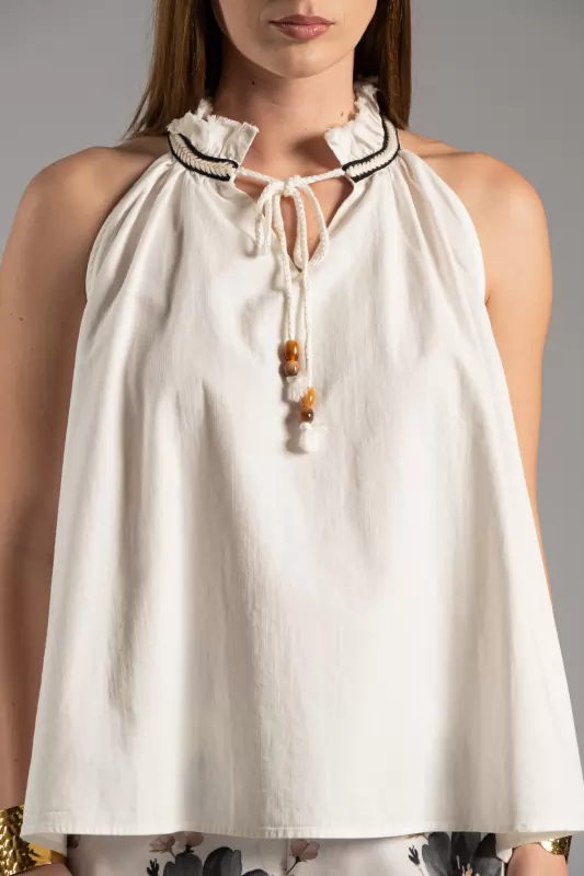 Blouse Sleeveless Cotton