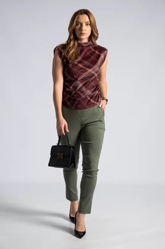 Sleeveless Blouse Pads Chains