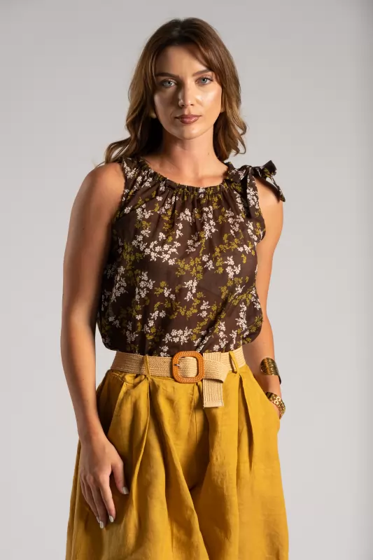 Blouse Sleeveless Volant