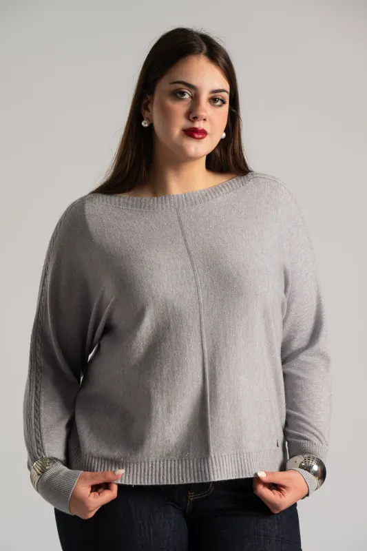 Blouse Embossed Knitting Sleeves