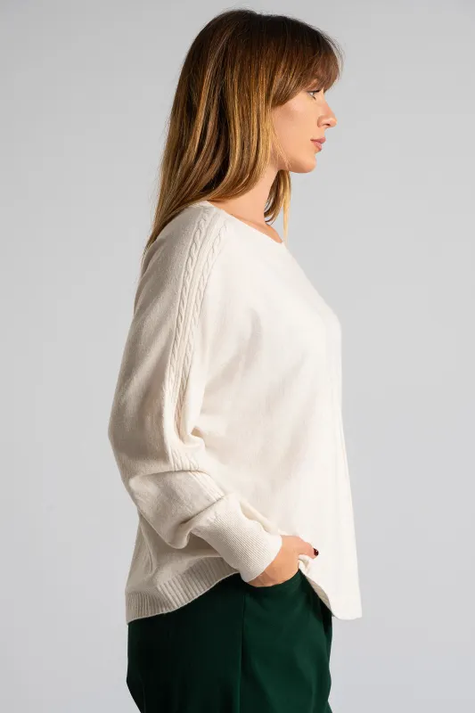 Μπλούζα Ανάγλυφη Πλέξη Μανίκια