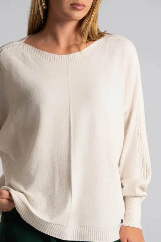 Μπλούζα Ανάγλυφη Πλέξη Μανίκια