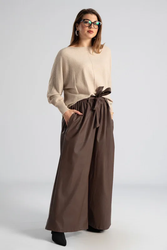 Blouse Embossed Knitting Sleeves