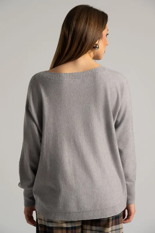 Blouse Embossed Knitting Sleeves