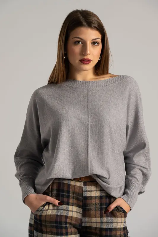 Blouse Embossed Knitting Sleeves