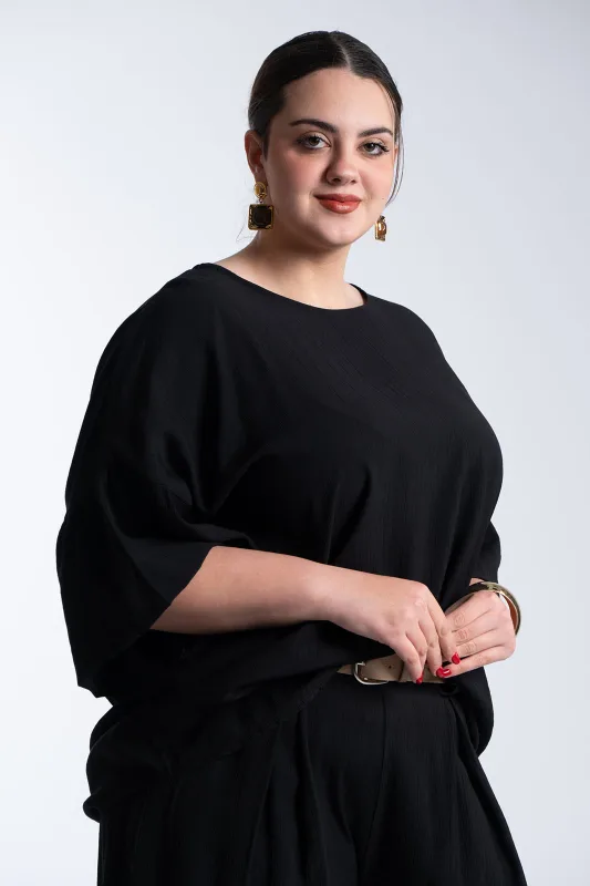 Μπλούζα Ανάγλυφη Υφή Καμπάνα Μανίκια