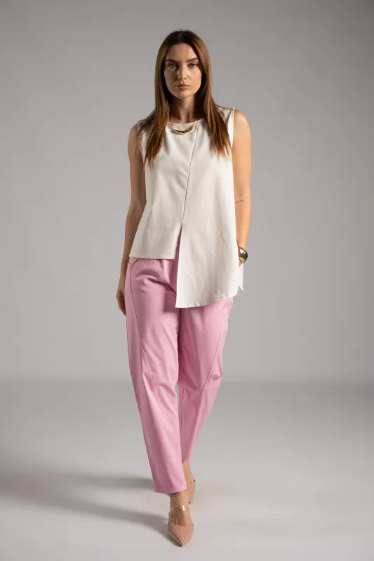 Blouse Asymmetrical Sleeveless 