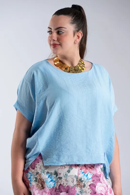 Μπλούζα Ασύμμετρη Μανίκια Νυχτερίδα