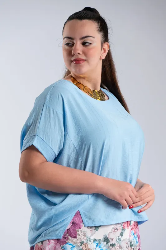 Μπλούζα Ασύμμετρη Μανίκια Νυχτερίδα