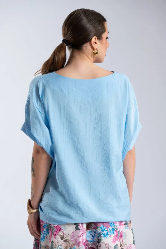 Μπλούζα Ασύμμετρη Μανίκια Νυχτερίδα