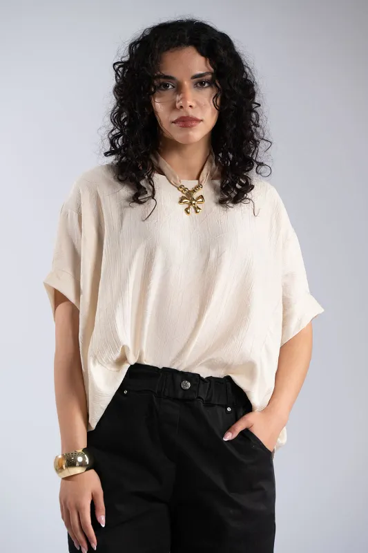 Μπλούζα Ασύμμετρη Μανίκια Νυχτερίδα