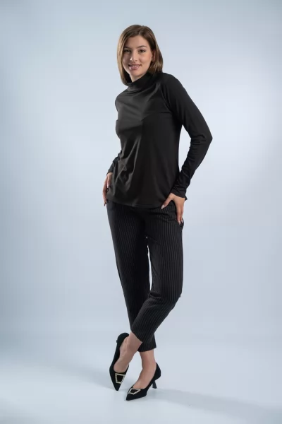 Μπλούζα Basic Lupeto Μαύρη