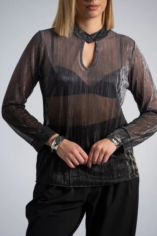 Blouse C-throu Clasp Pencil