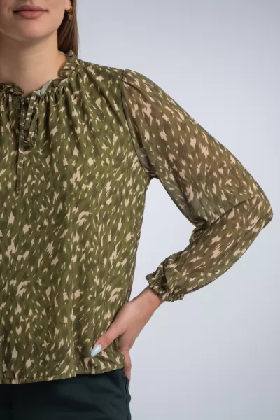 Μπλούζα Camouflage Λαδί