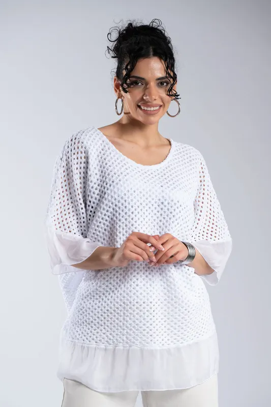 Μπλούζα Crochet Διάφανες Λεπτομέρειες