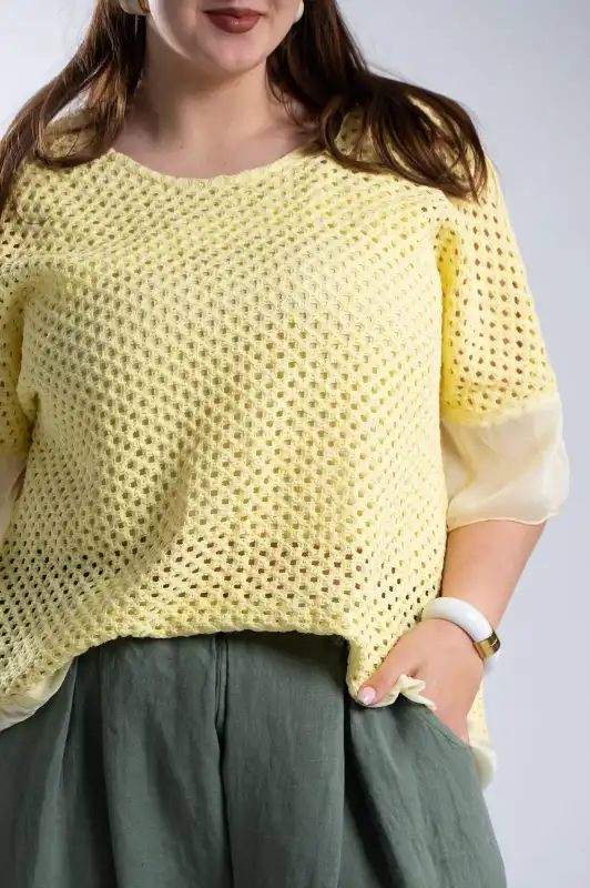 Crochet Blouse C-Through Details 