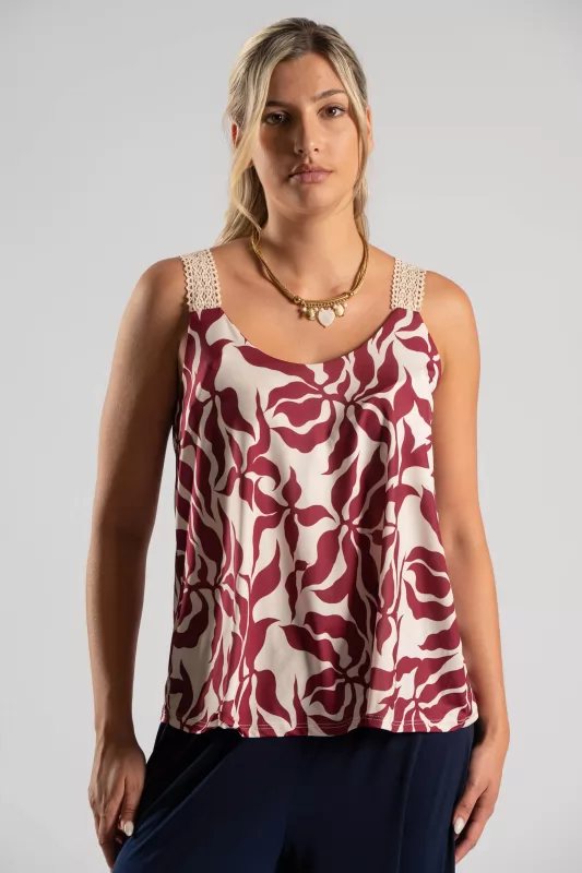 Blouse With Crochet Straps