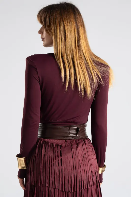 Μπλούζα Crop Μεταλλικό Στοιχείο