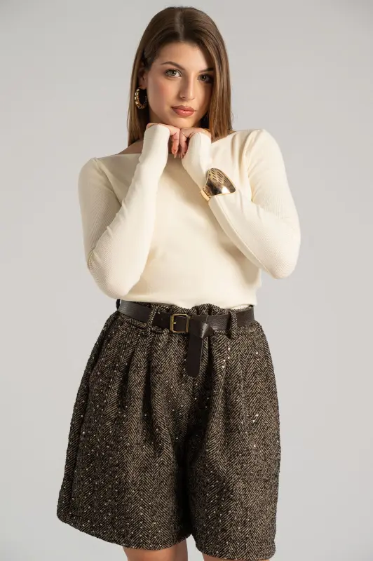 Μπλούζα Crop Νημάτινη