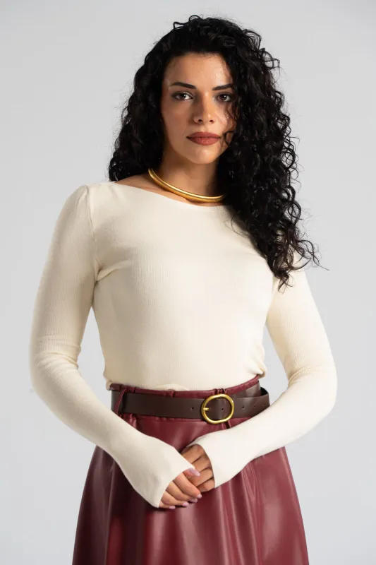 Μπλούζα Crop Νημάτινη