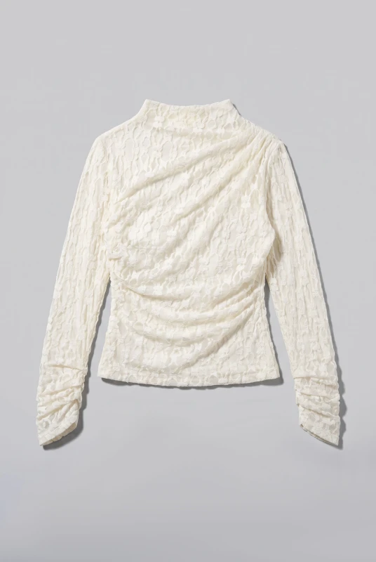 Lace Blouse Draped Puckering
