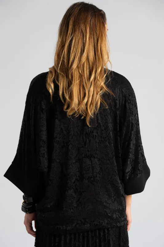 Μπλούζα Δαντέλα Νυχτερίδα Μανίκι