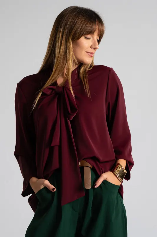 Blouse Tie Neckline