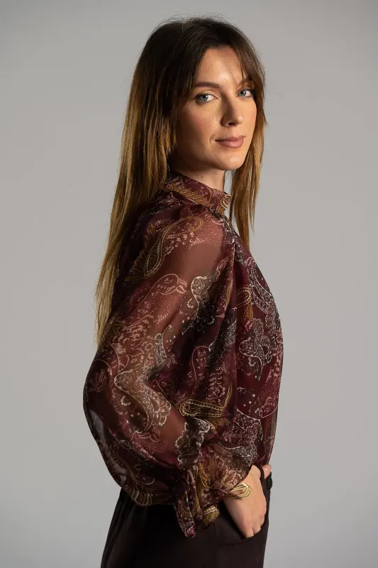 Blouse Paisley with Ruffles