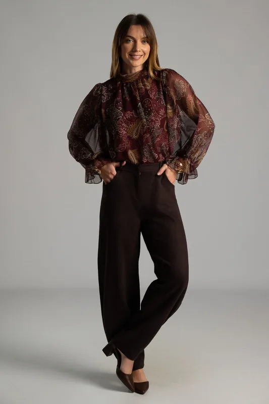 Blouse Paisley with Ruffles