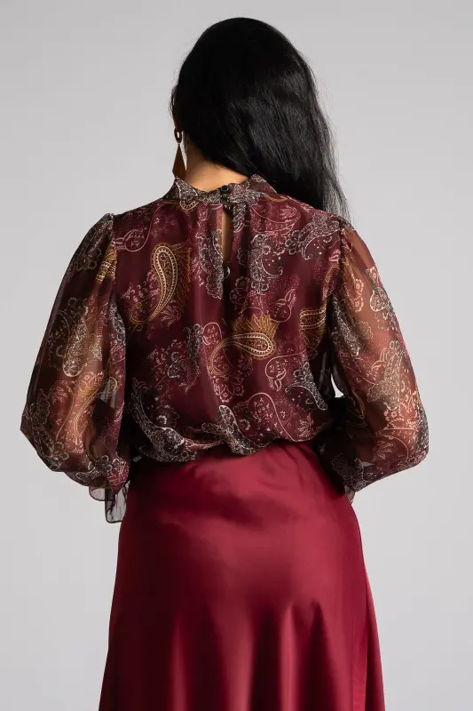 Blouse Paisley with Ruffles