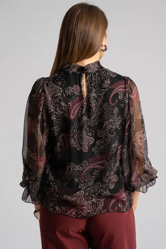 Blouse Paisley with Ruffles