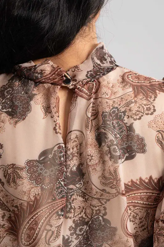 Μπλούζα Διαφάνεια Paisley Βολάν
