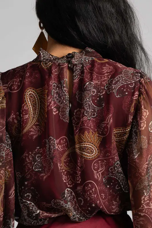 Blouse Paisley with Ruffles