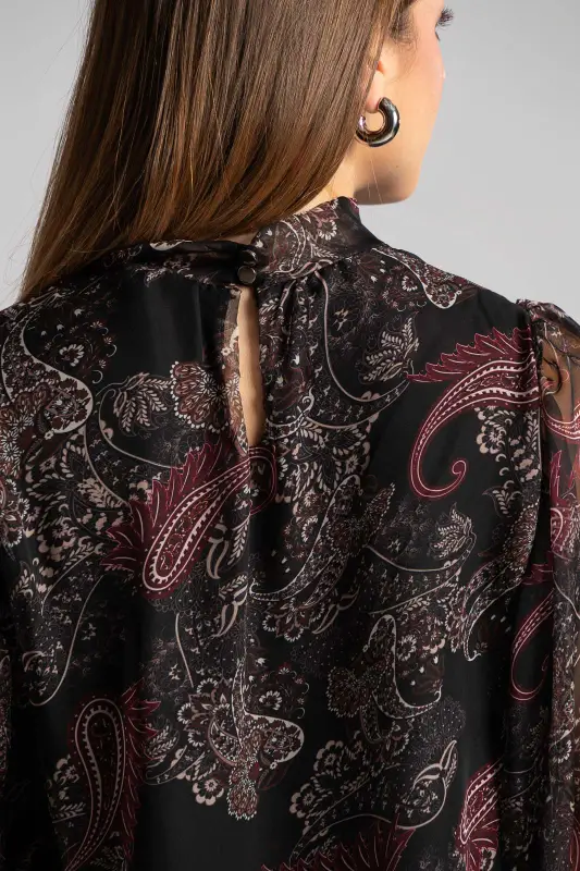 Blouse Paisley with Ruffles