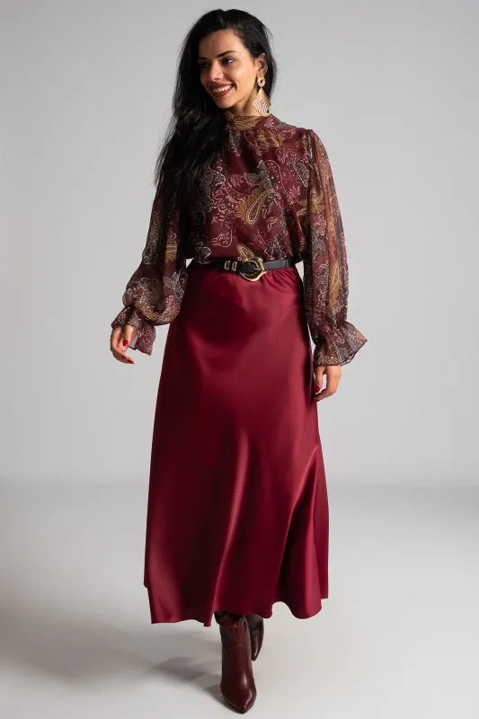 Μπλούζα Διαφάνεια Paisley Βολάν