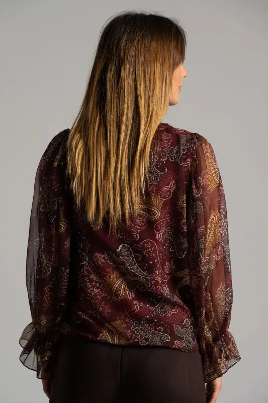 Blouse Paisley with Ruffles