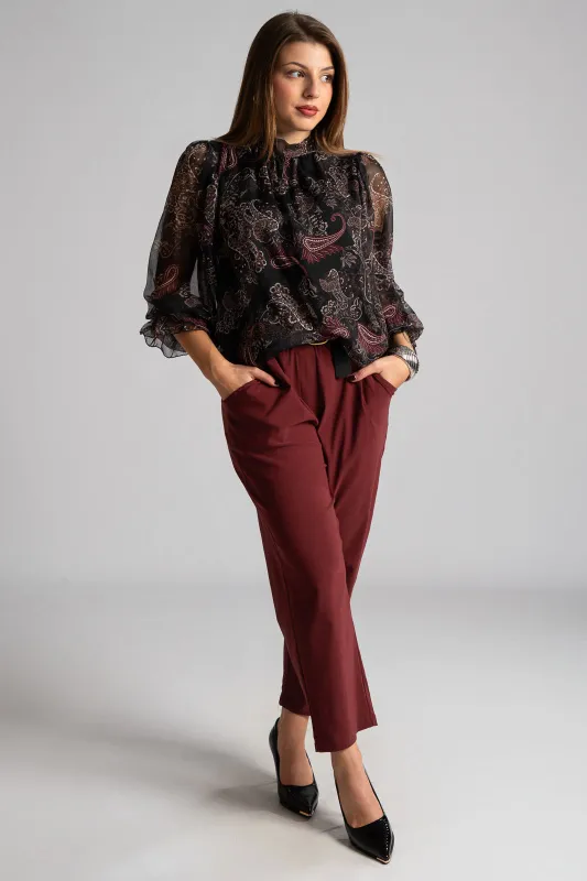 Blouse Paisley with Ruffles