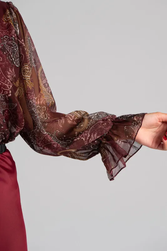 Blouse Paisley with Ruffles