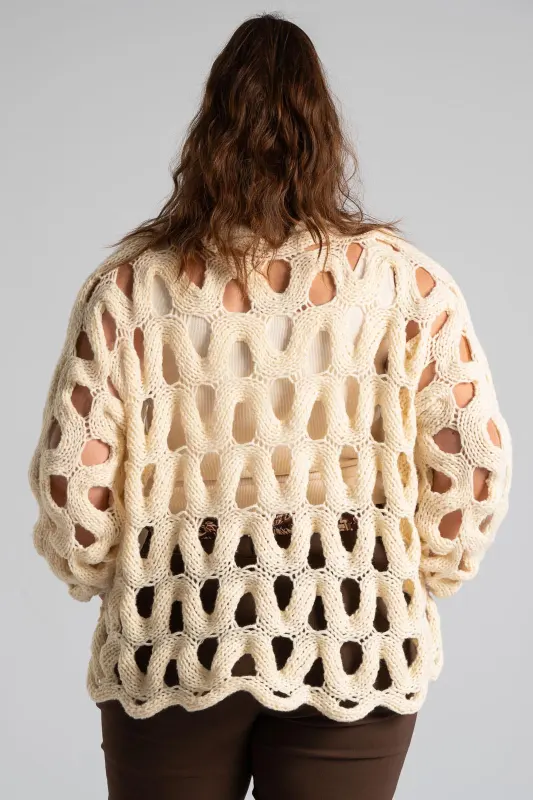 Blouse Perforated Knit