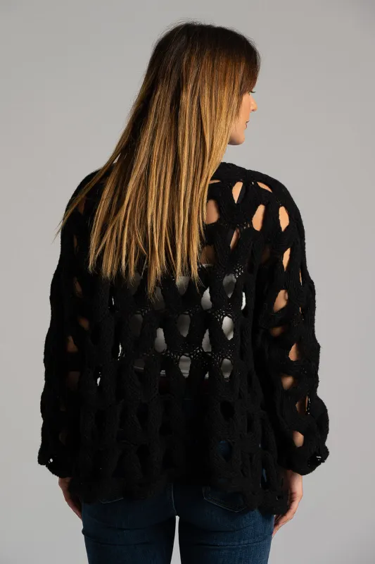 Blouse Perforated Knit