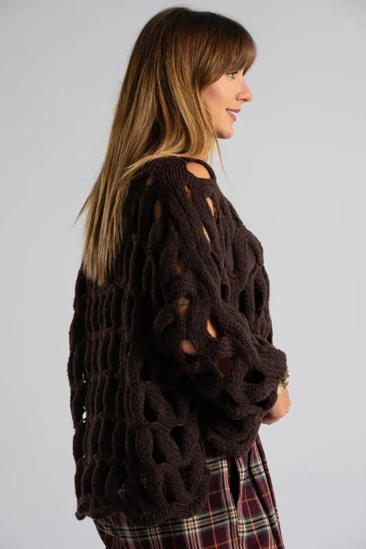 Blouse Perforated Knit