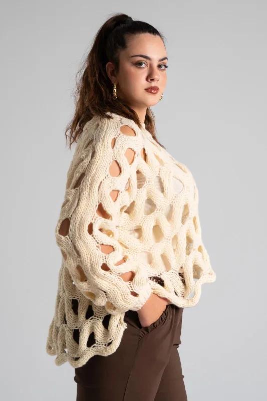 Blouse Perforated Knit