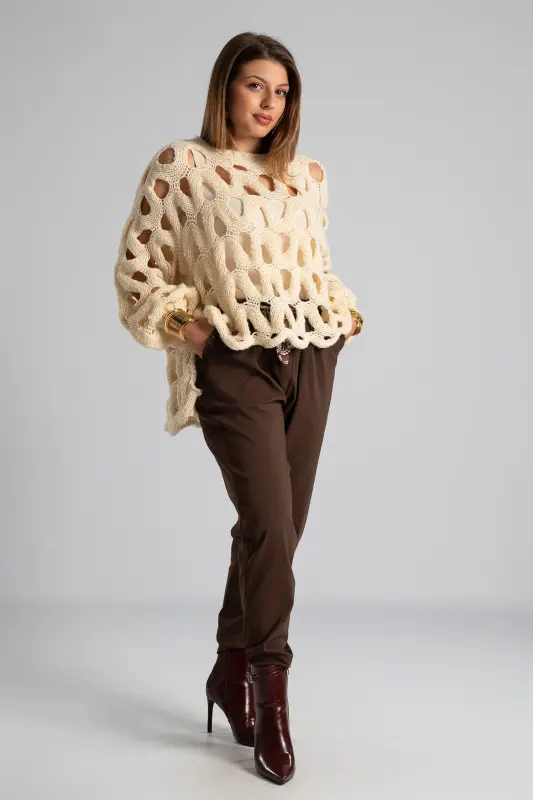 Blouse Perforated Knit