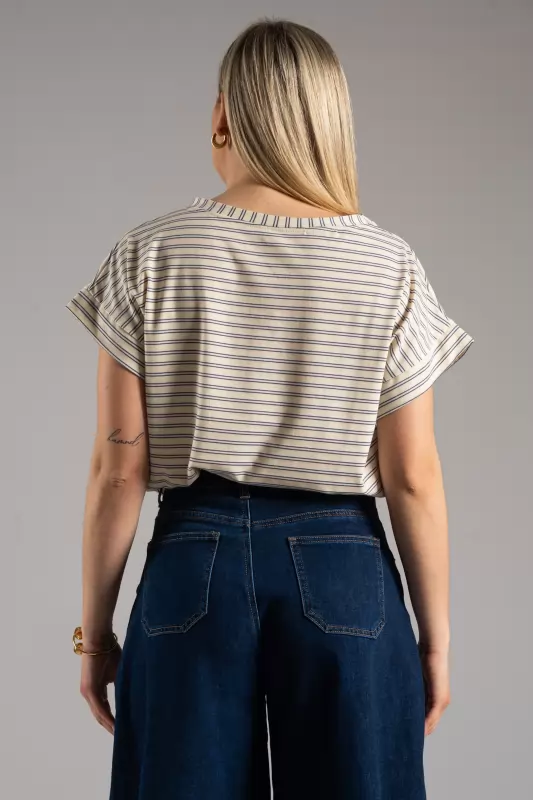 Blouse Double Stripes Blouse