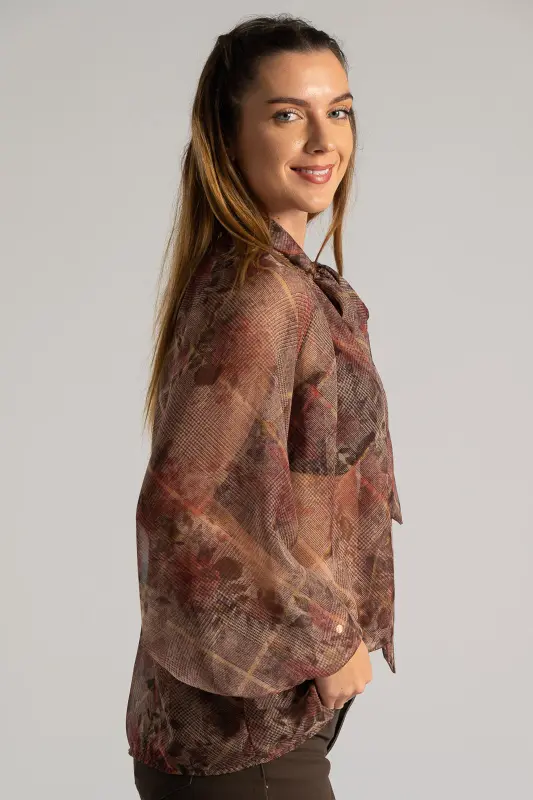 Μπλούζα Εμπριμέ Floral Δέσιμο