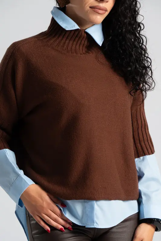 Μπλούζα Έντονα Rib Μανίκια