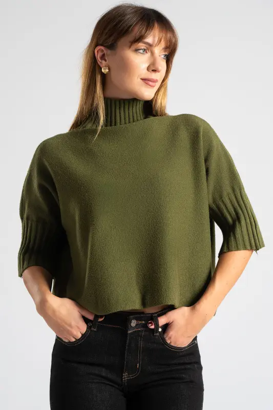 Μπλούζα Έντονα Rib Μανίκια