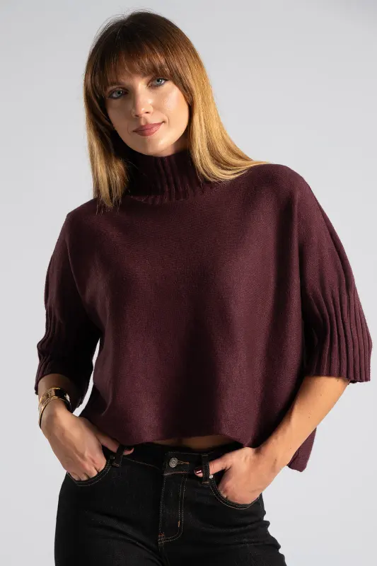 Μπλούζα Έντονα Rib Μανίκια