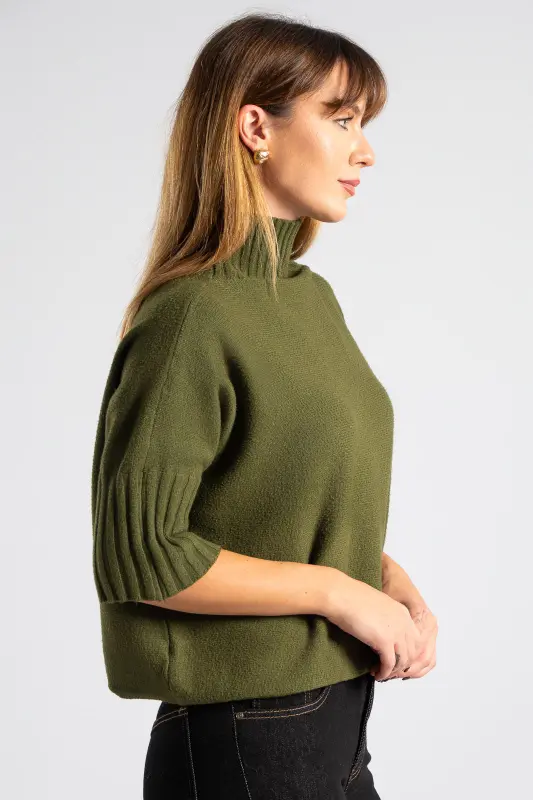 Μπλούζα Έντονα Rib Μανίκια