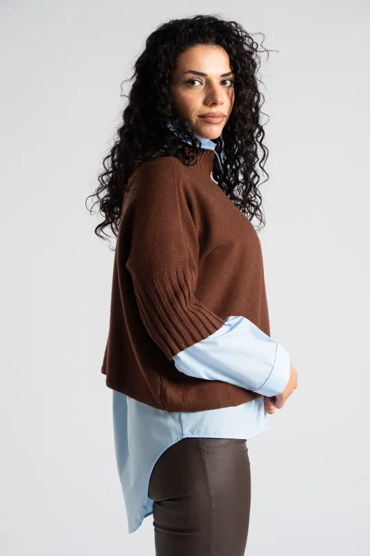 Μπλούζα Έντονα Rib Μανίκια